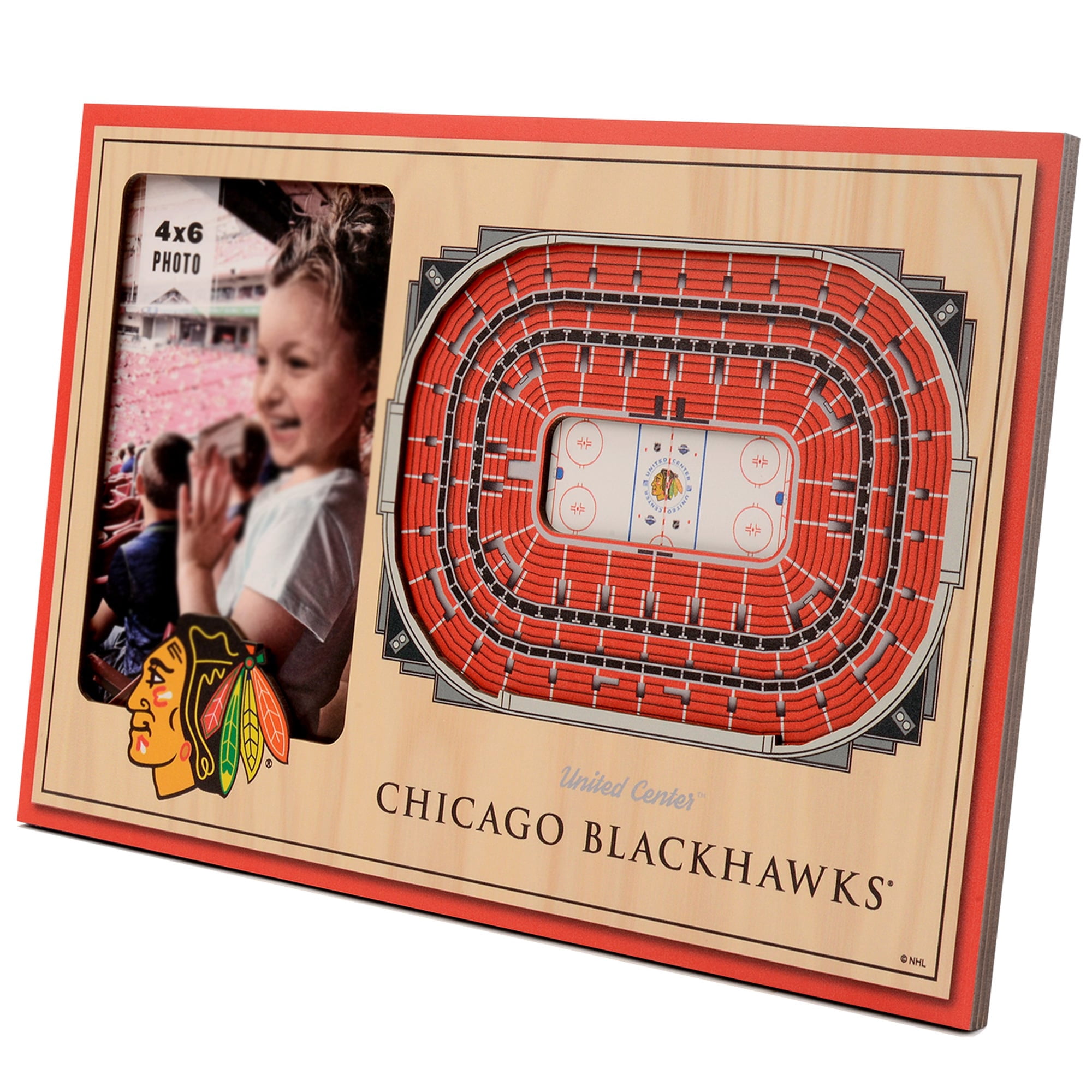 Chicago Blackhawks 3D StadiumView Picture Frame