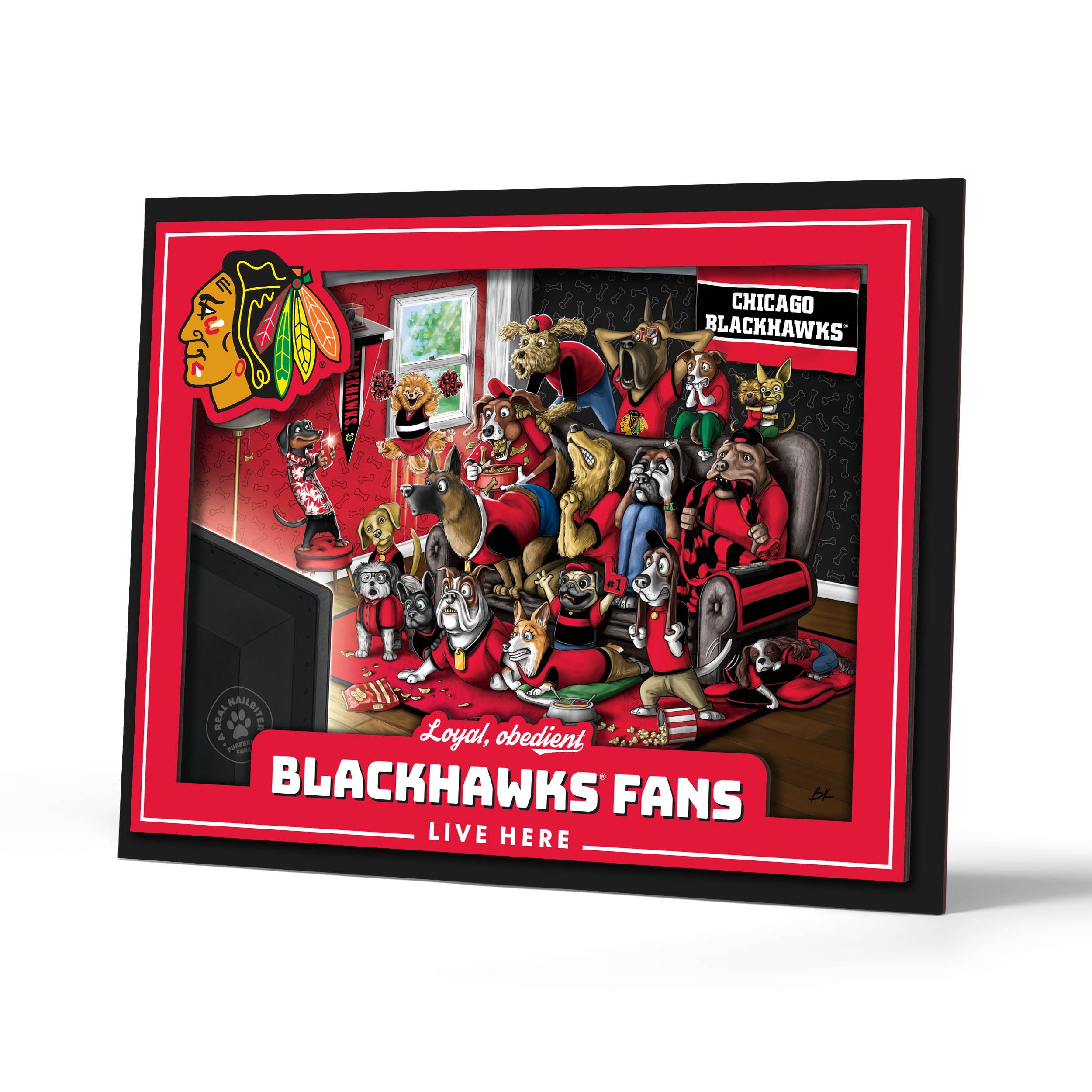 YouTheFan NHL Chicago Blackhawks Purebred Fans Wall Art
