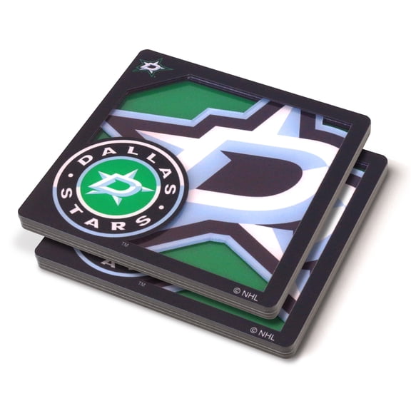YouTheFan NHL Dallas Stars 3D-LSC 3D Logo Series Coasters - Pack of 2