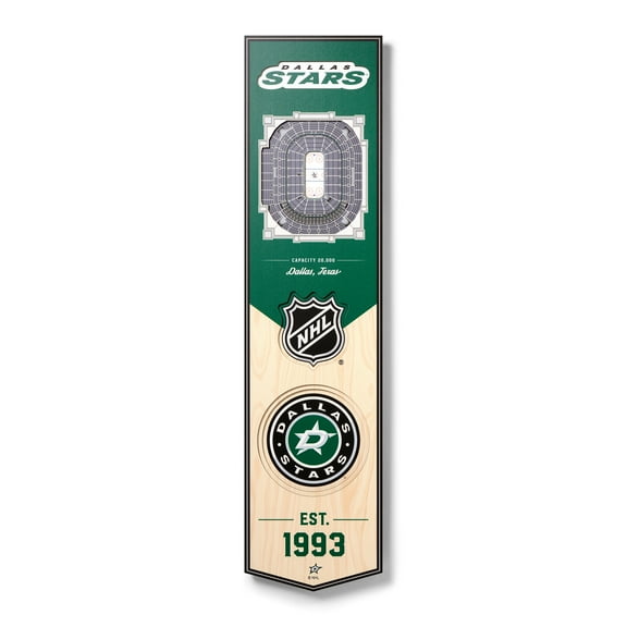 YouTheFan NHL Dallas Stars 8x32 Stadium View Banner