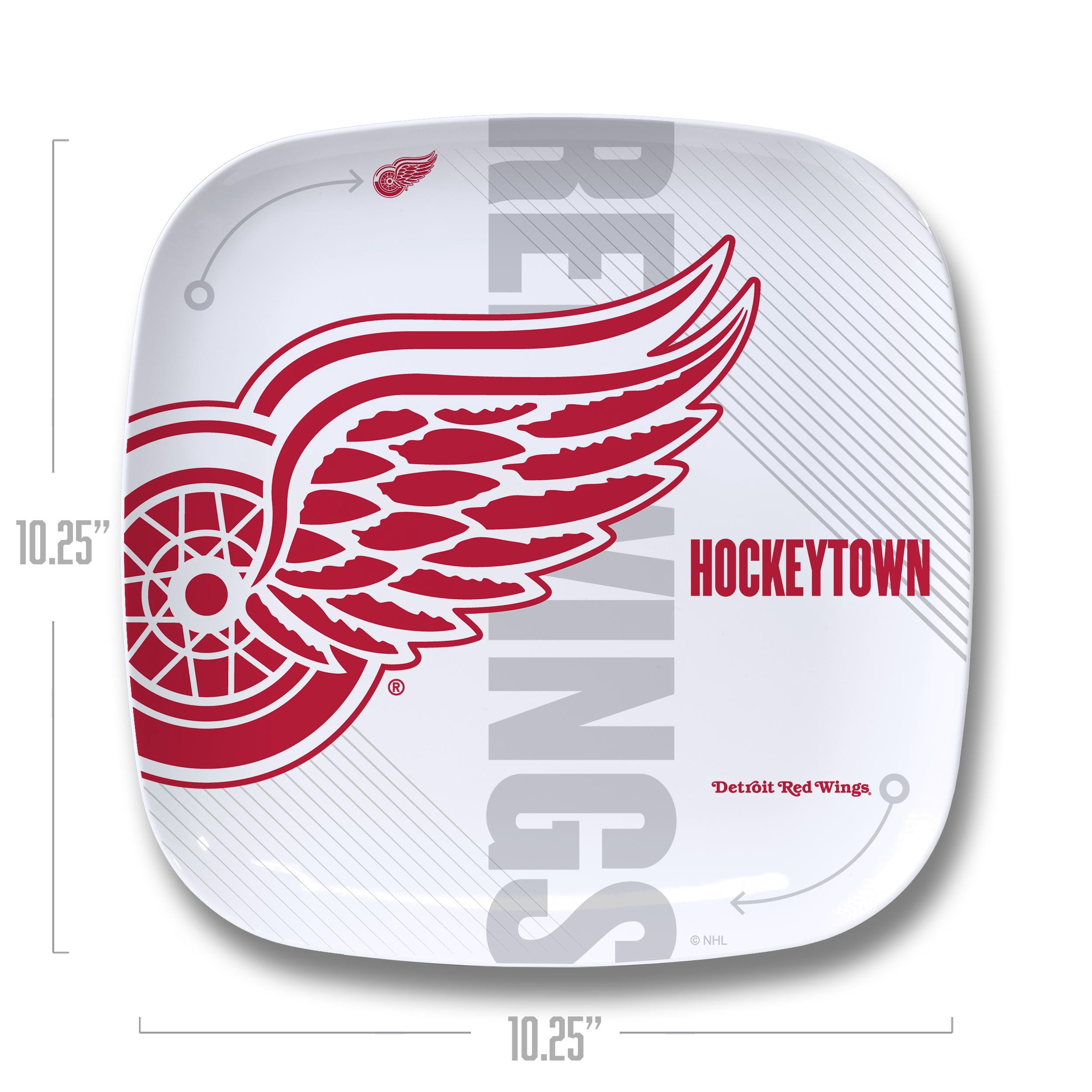 YouTheFan NHL Detroit Red Wings Large Party Plate