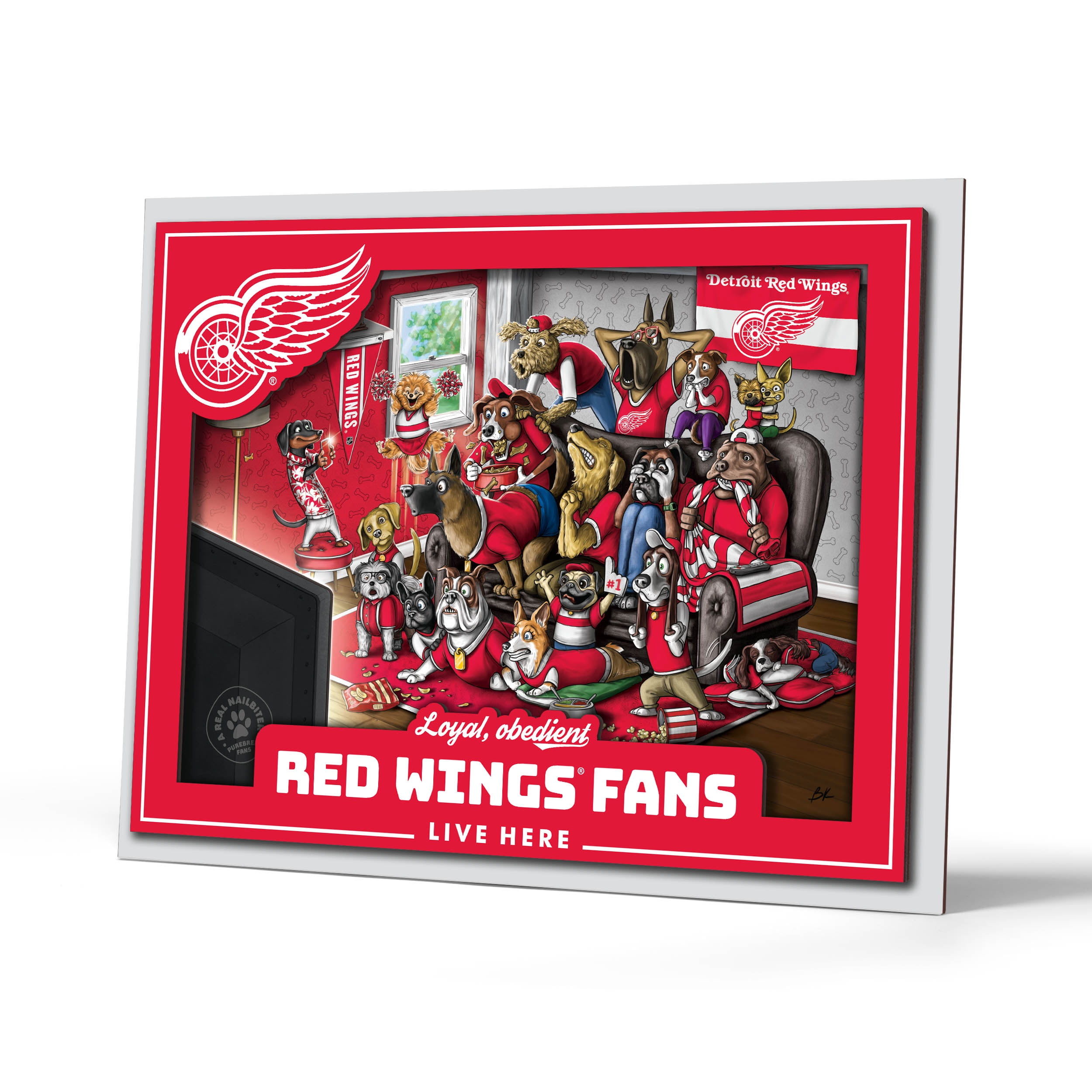 YouTheFan NHL Detroit Red Wings Purebred Fans Wall Art