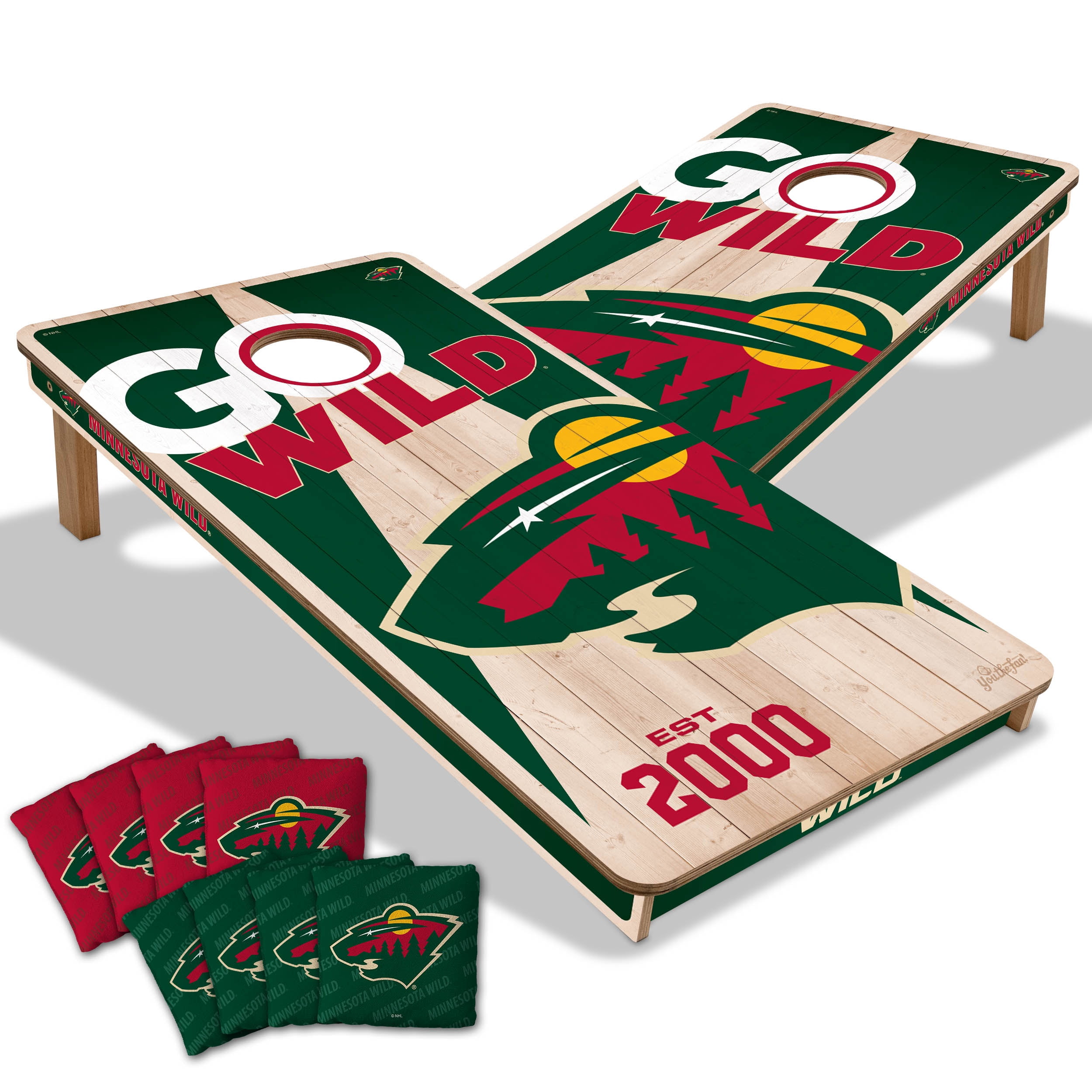 YouTheFan NHLMinnesota Wild 2' x 4' Cornhole Game