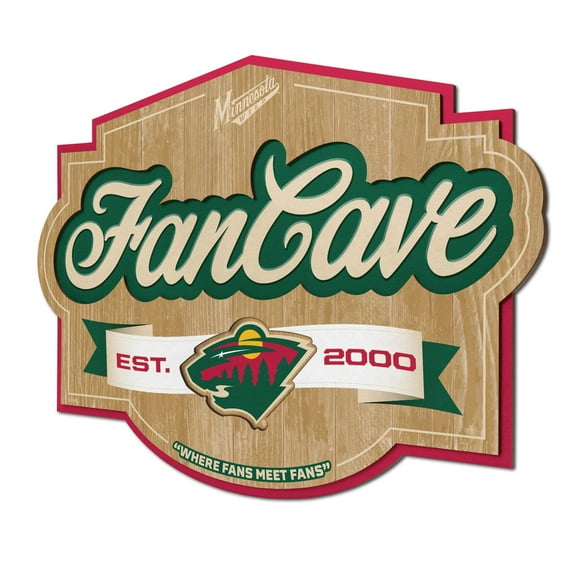 YouTheFan NHL Minnesota Wild Fan Cave Sign