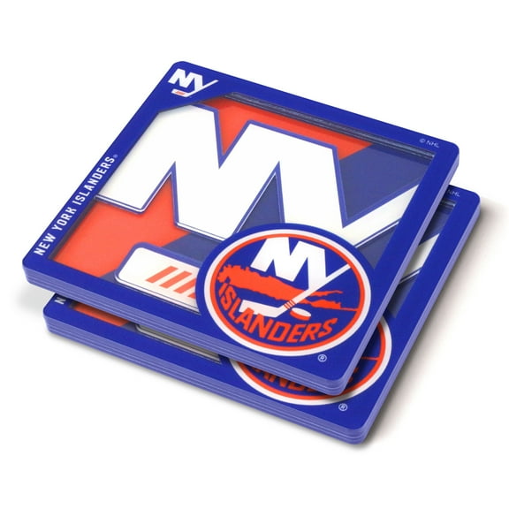 YouTheFan NHL New York Islanders 3D-LSC 3D Logo Series Coasters - Pack of 2