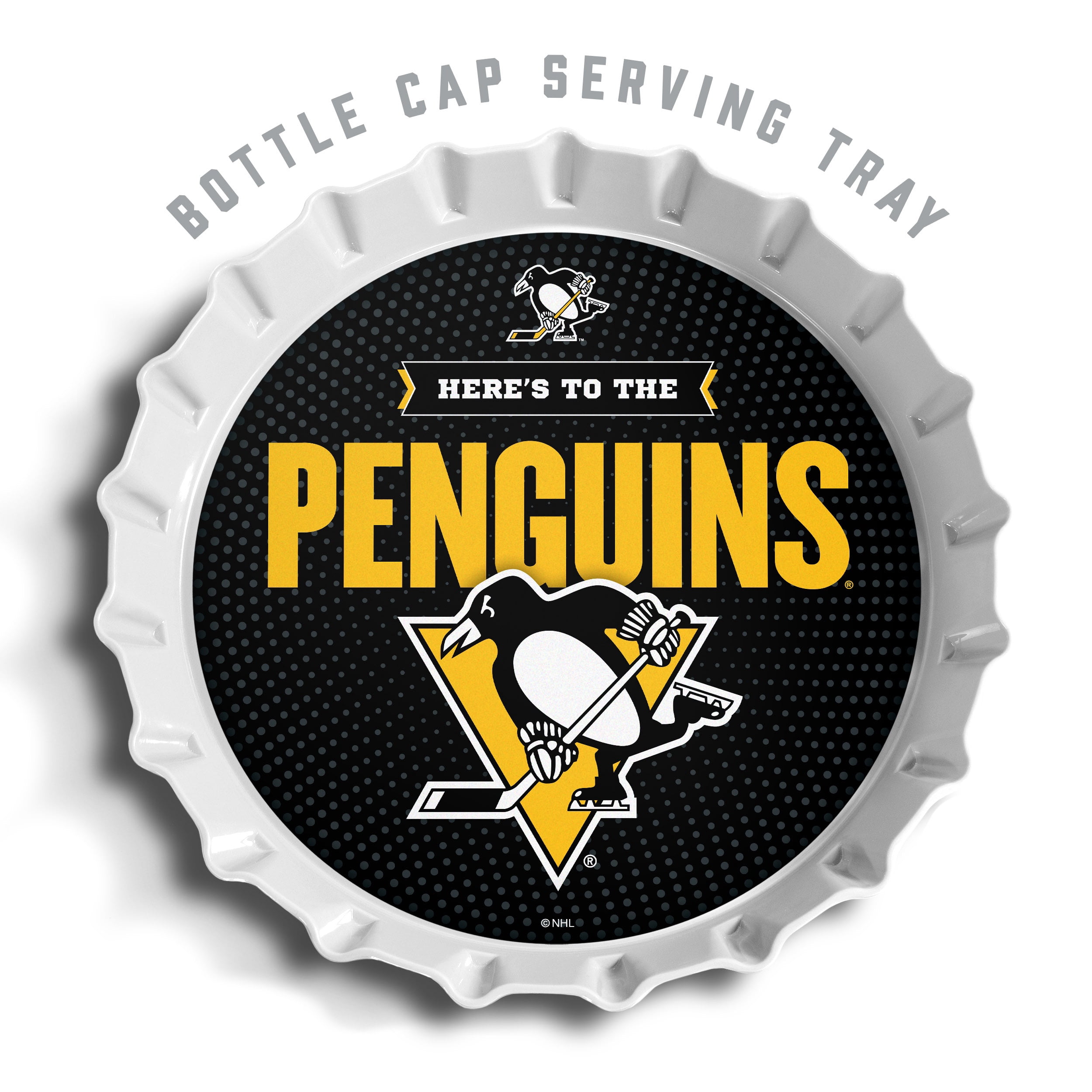 YouTheFan NHL Pittsburgh Penguins Bottle Cap Serving Tray