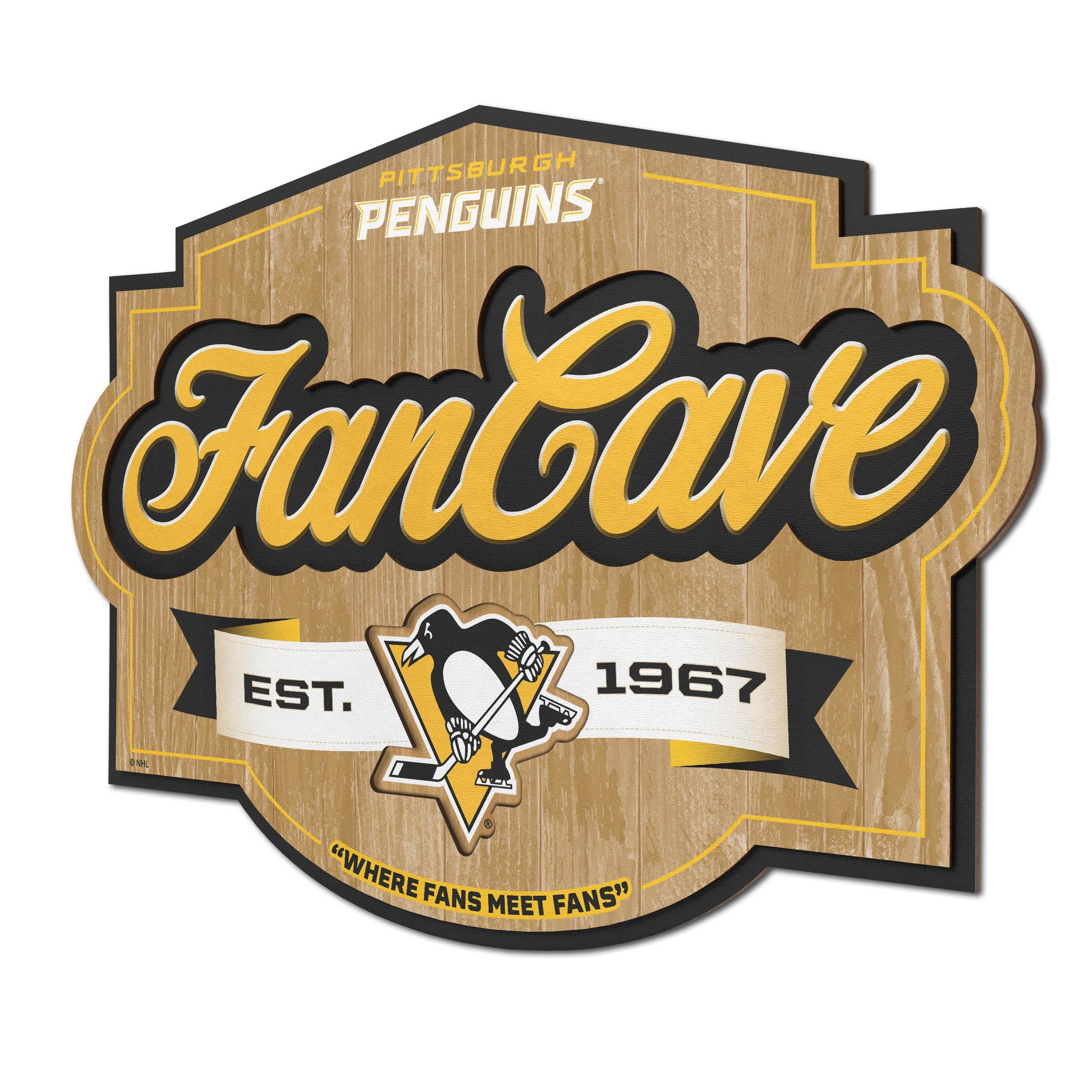 YouTheFan NHL Pittsburgh Penguins Fan Cave Sign