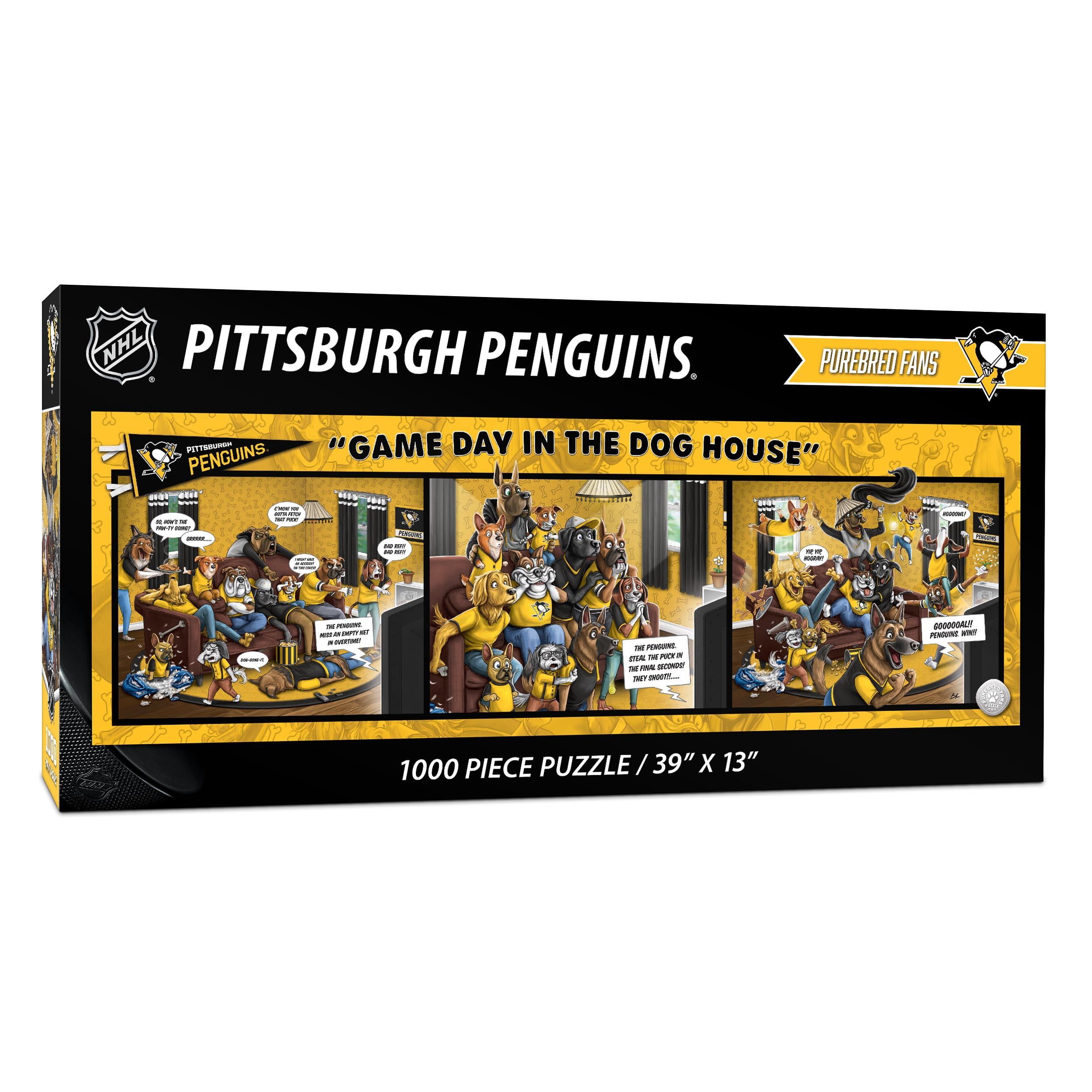 YouTheFan NHL Pittsburgh Penguins Purebred Fans Gameday in the Dog House 1000PC Puzzle
