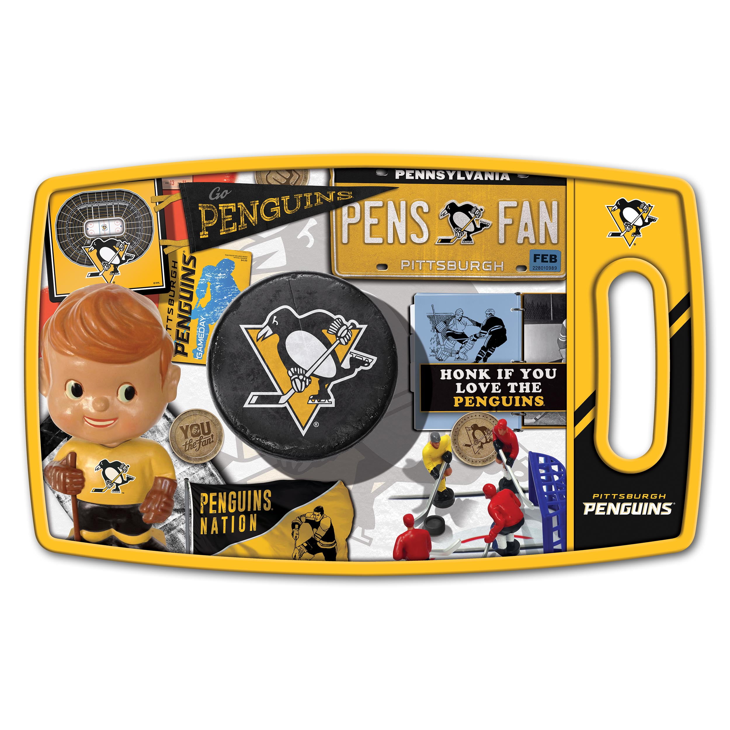 YouTheFan NHL Pittsburgh Penguins Retro Series Cutting Board