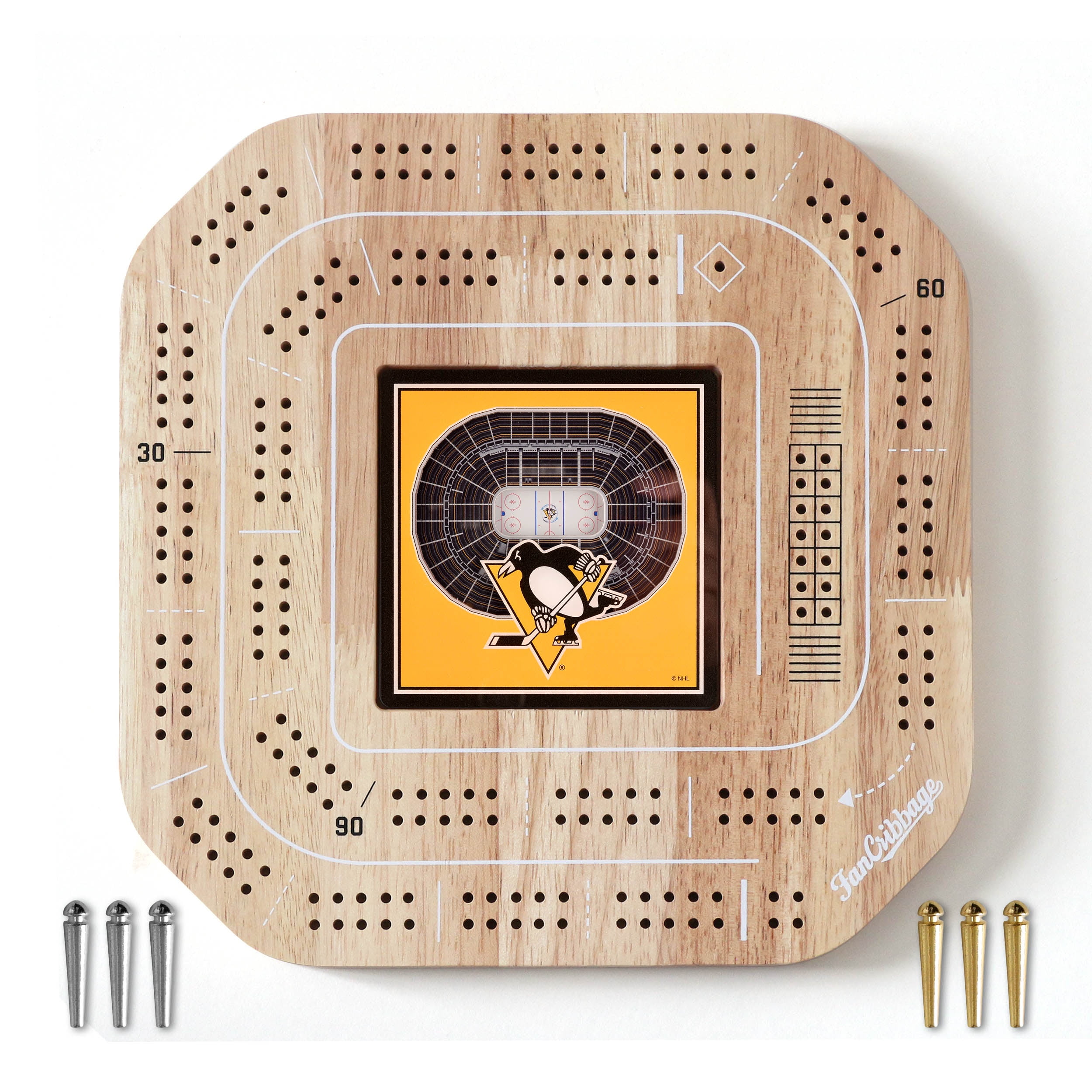 YouTheFan NHL Pittsburgh Penguins Stadiumview Cribbage