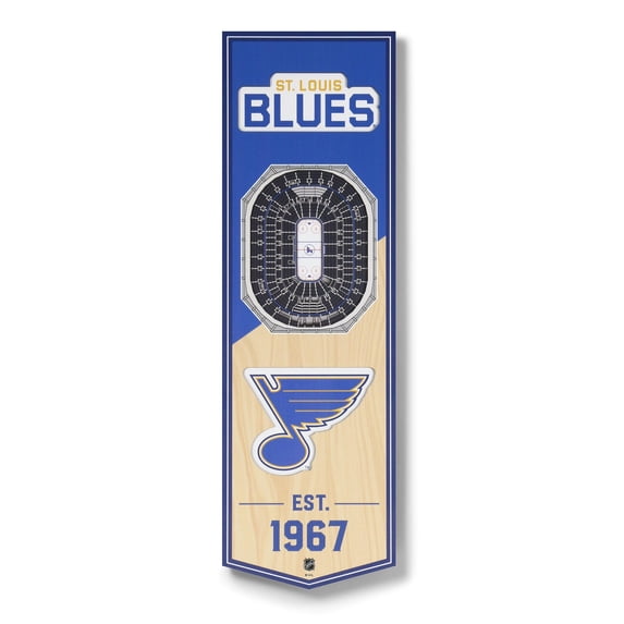YouTheFan NHL St. Louis Blues 3D STADIUM BANNER 6X19