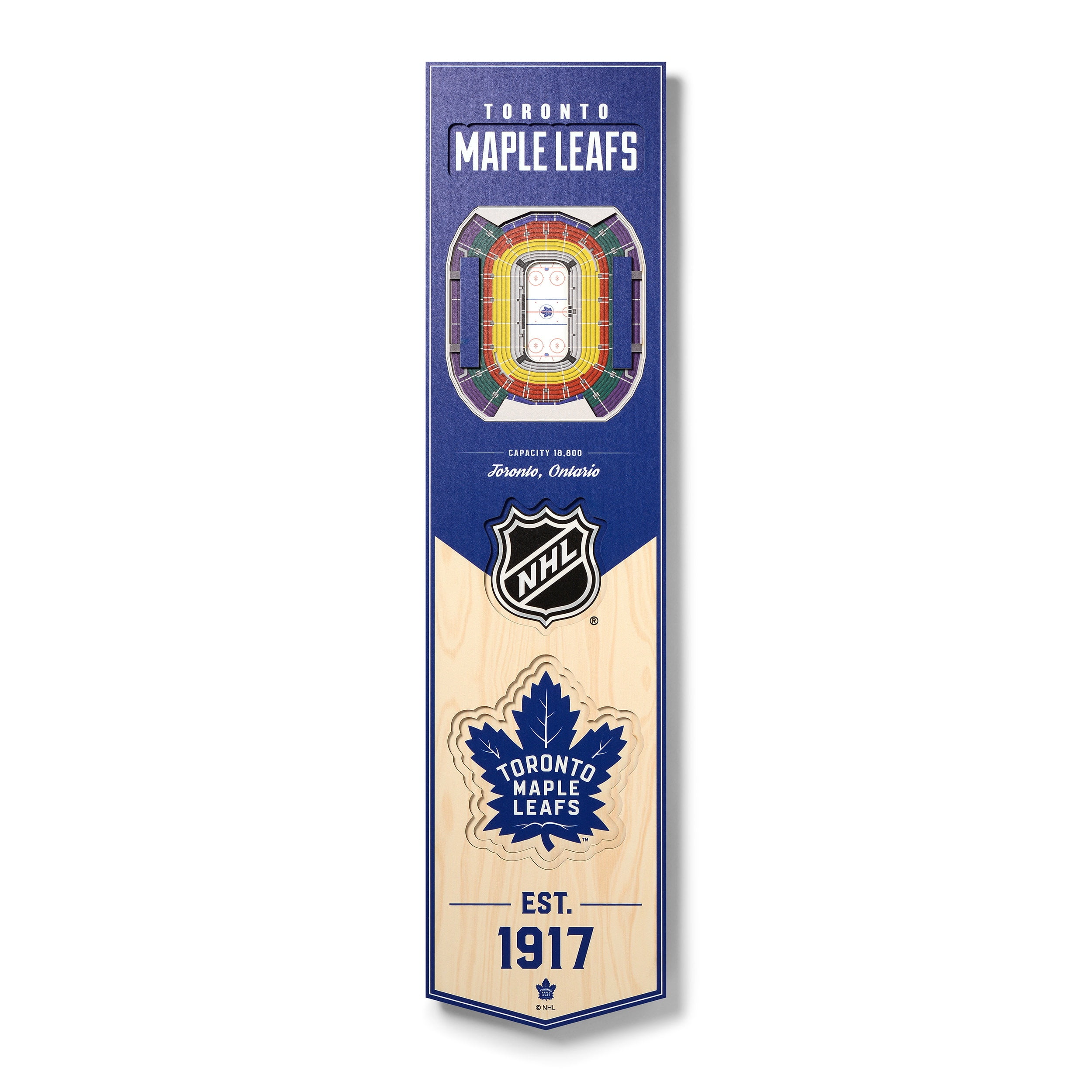YouTheFan NHL Toronto Maple Leafs 8x32 Stadium View Banner