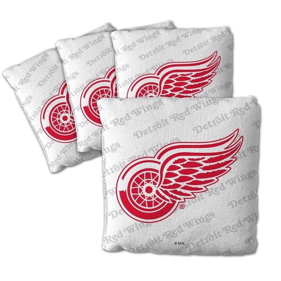 NHL Detroit Red Wings Cornhole Bags - 4PK - White