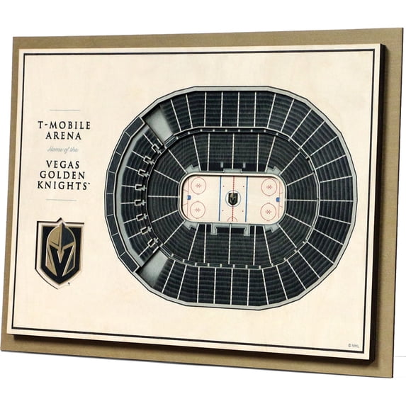 IDNA Vegas Golden Knights 17'' x 13'' 5-Layer StadiumViews 3D Wall Art