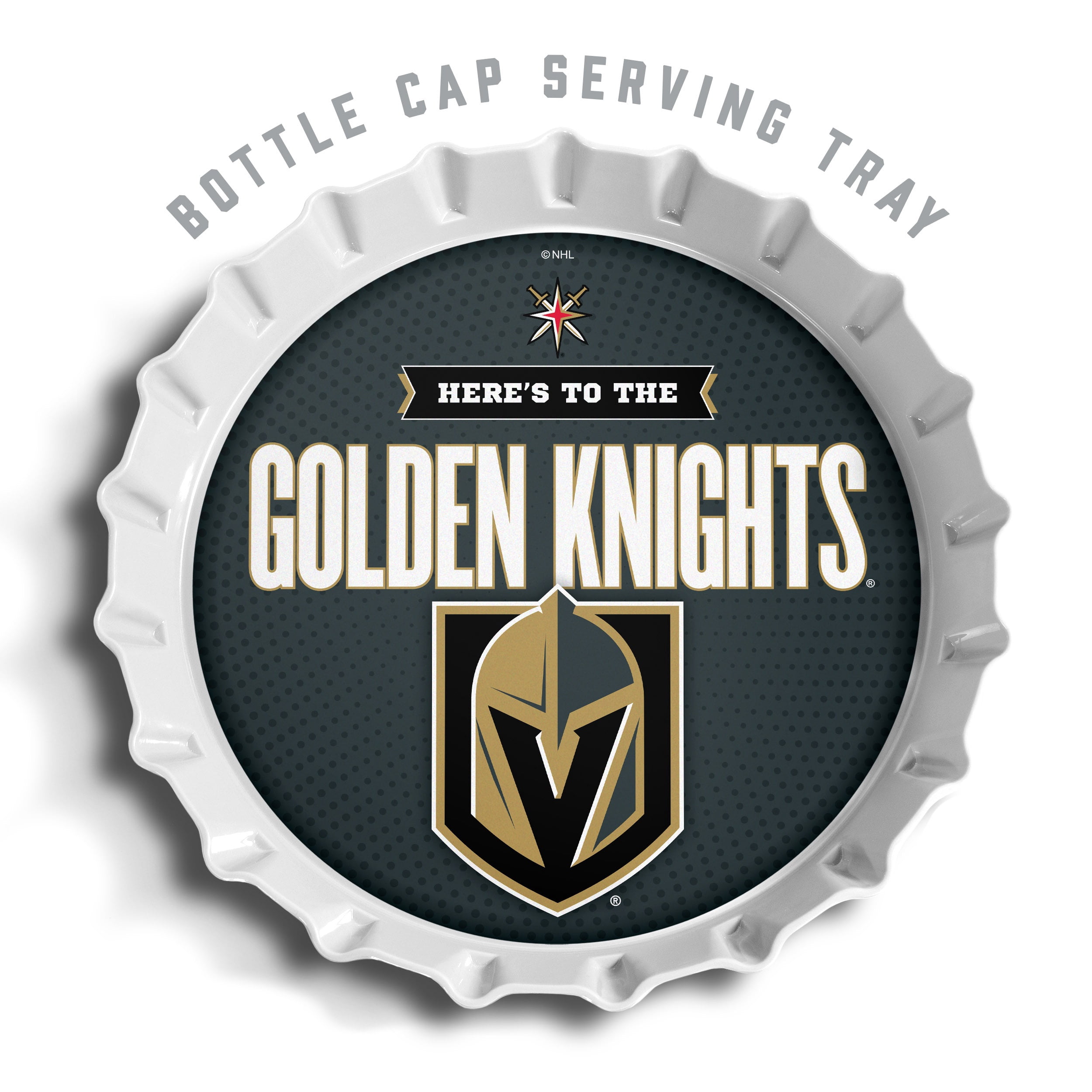 YouTheFan NHL Vegas Golden Knights Bottle Cap Serving Tray