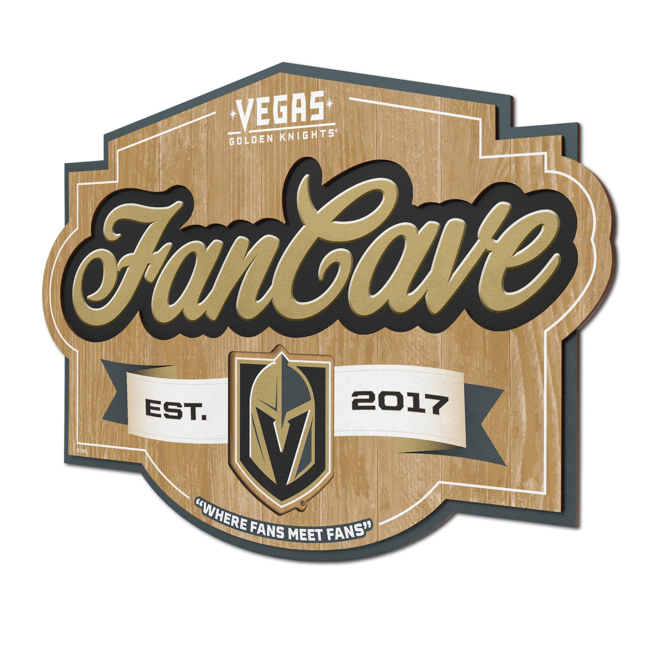 YouTheFan NHL Vegas Golden Knights Fan Cave Sign