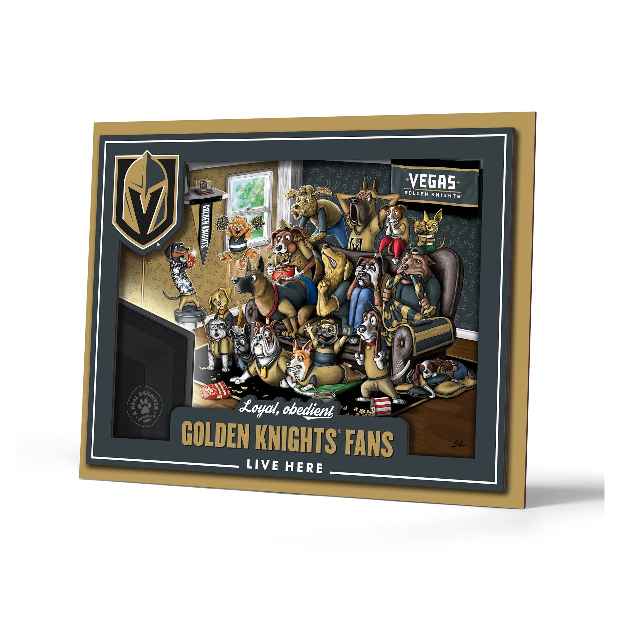 IDNA Vegas Golden Knights 13.25" x 17.25" Purebred Fans Wall Art