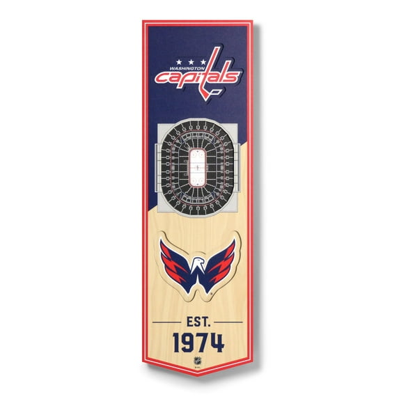 YouTheFan NHL Washington Capitals 3D STADIUM BANNER 6X19