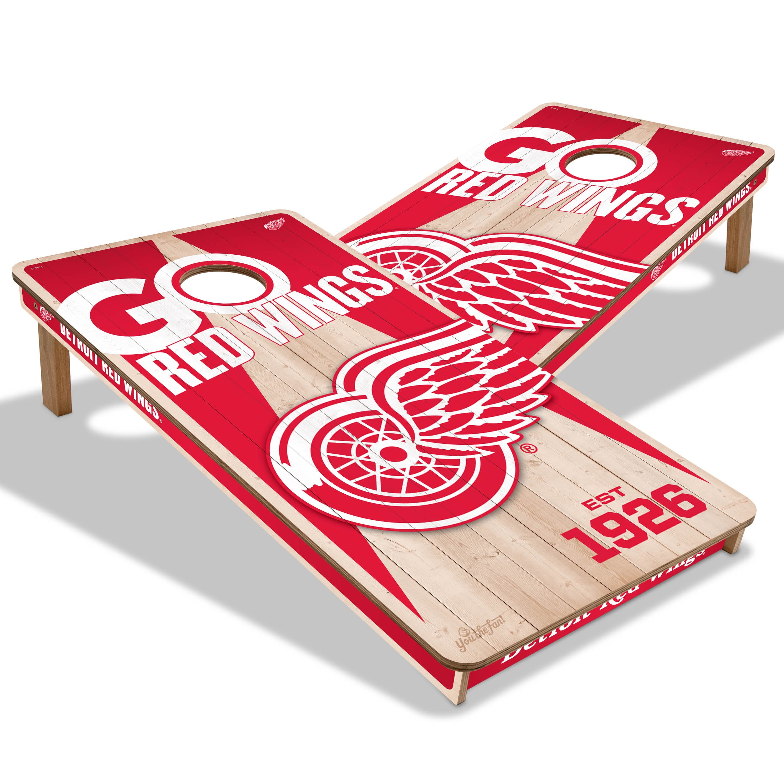 YouTheFan NHLDetroit Red Wings 2' x 4' Cornhole Game No Bags