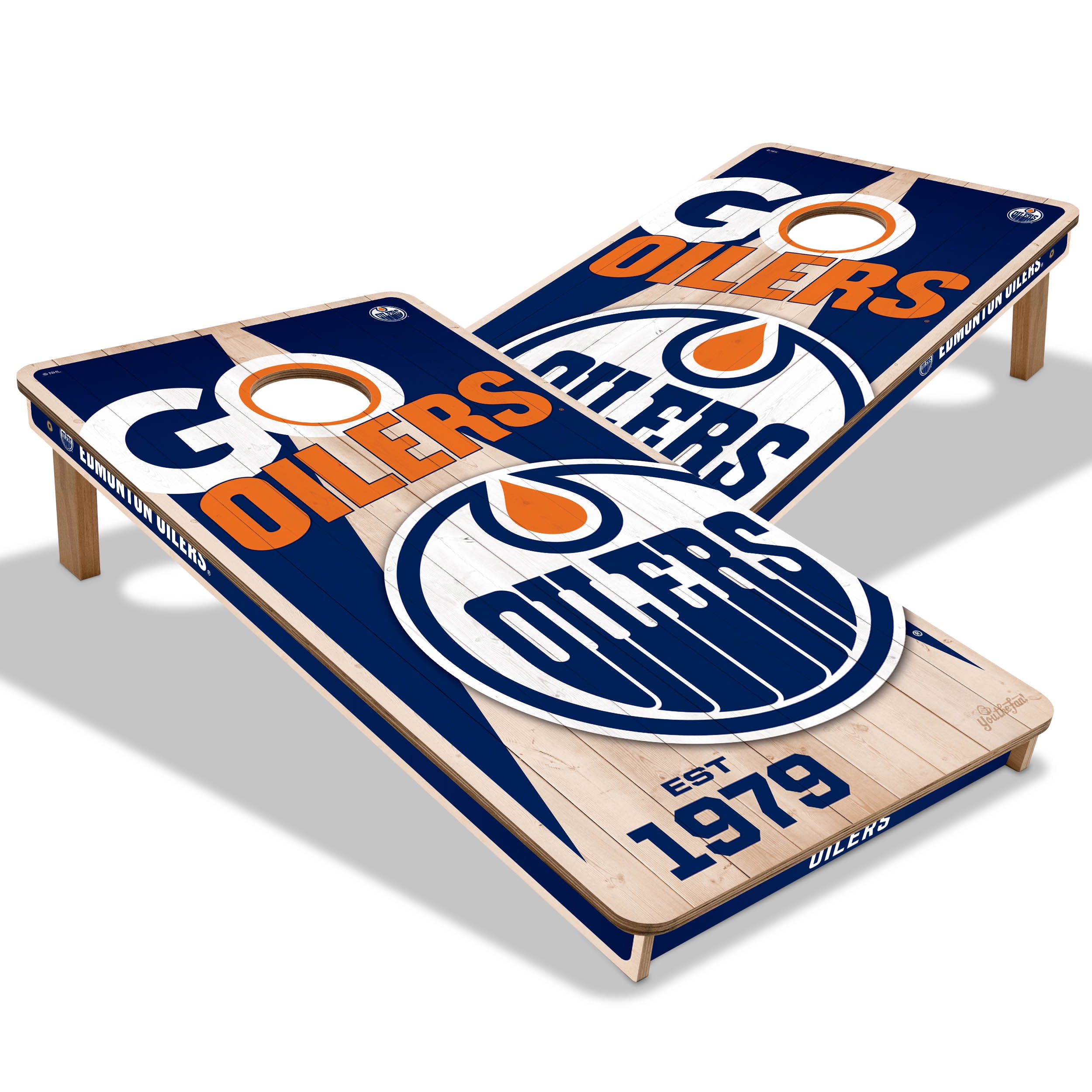 YouTheFan NHLEdmonton Oilers 2' x 4' Cornhole Game No Bags