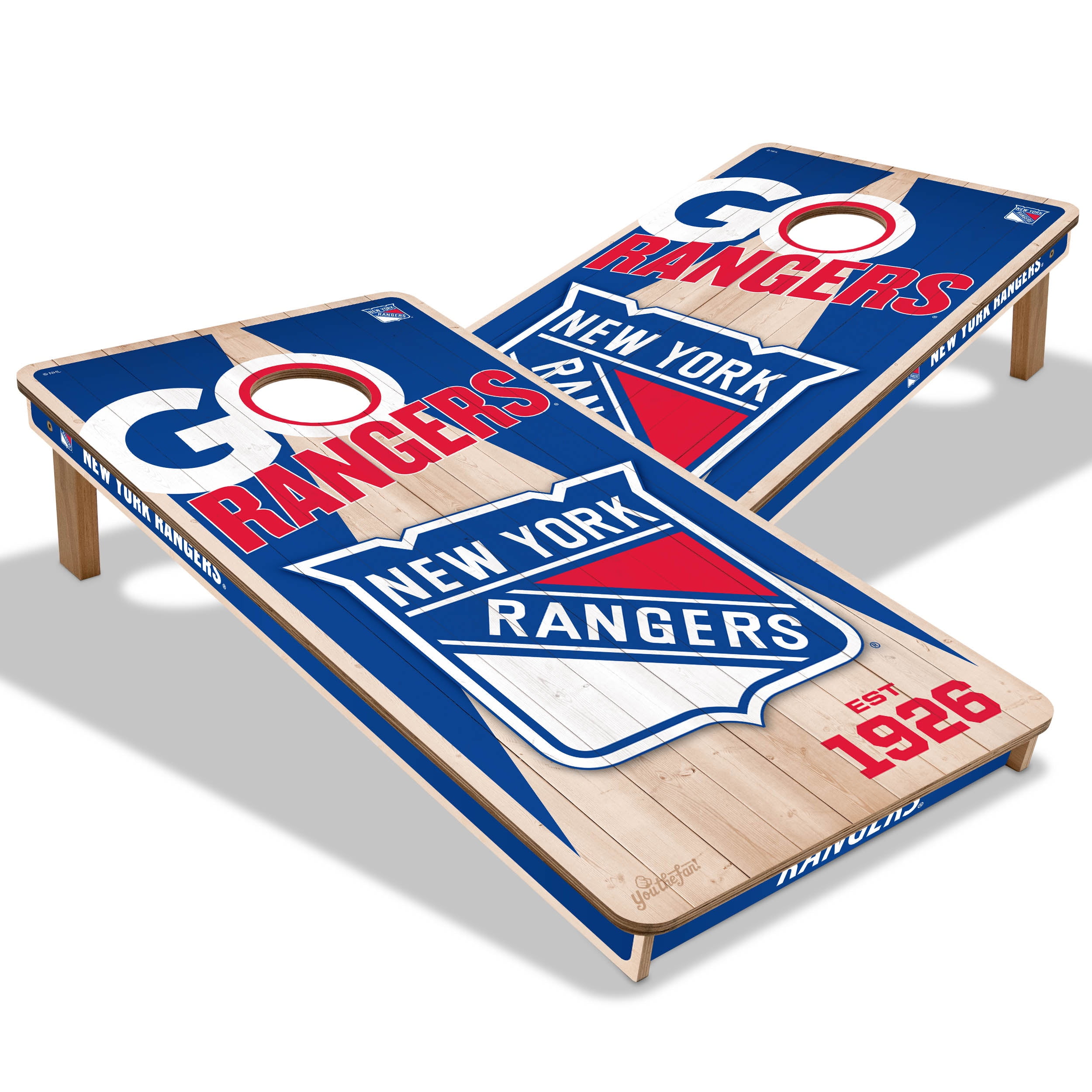YouTheFan NHLNew York Rangers 2' x 4' Cornhole Game No Bags