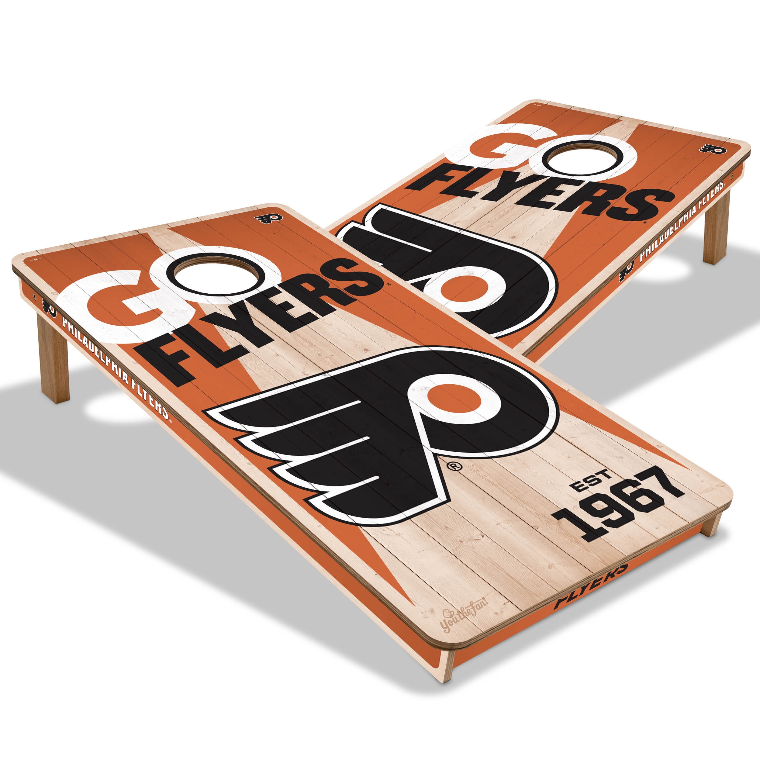 YouTheFan NHLPhiladelphia Flyers 2' x 4' Cornhole Game No Bags