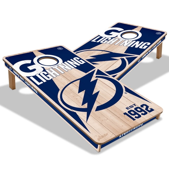 YouTheFan NHLTampa Bay Lightning 2' x 4' Cornhole Game No Bags