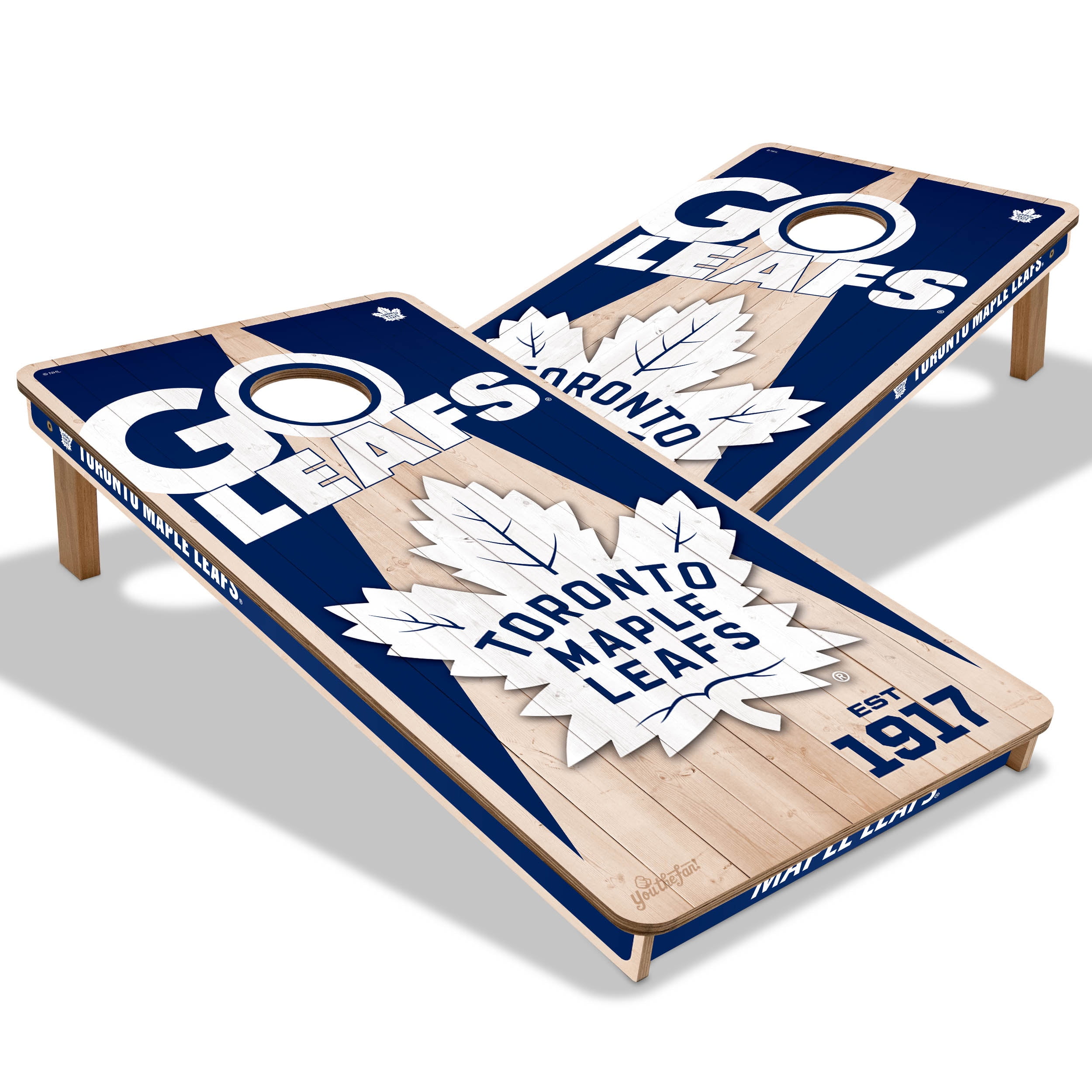 YouTheFan NHLToronto Maple Leafs 2' x 4' Cornhole Game No Bags