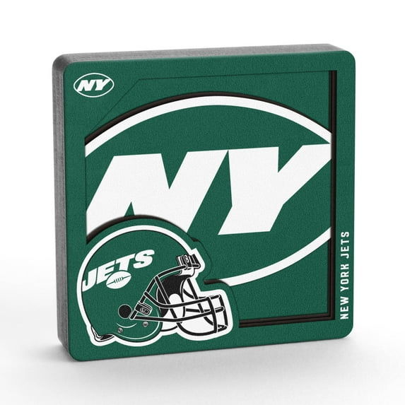 YouTheFan New York Jets 3D-LSM 3D Logo Series Magnet