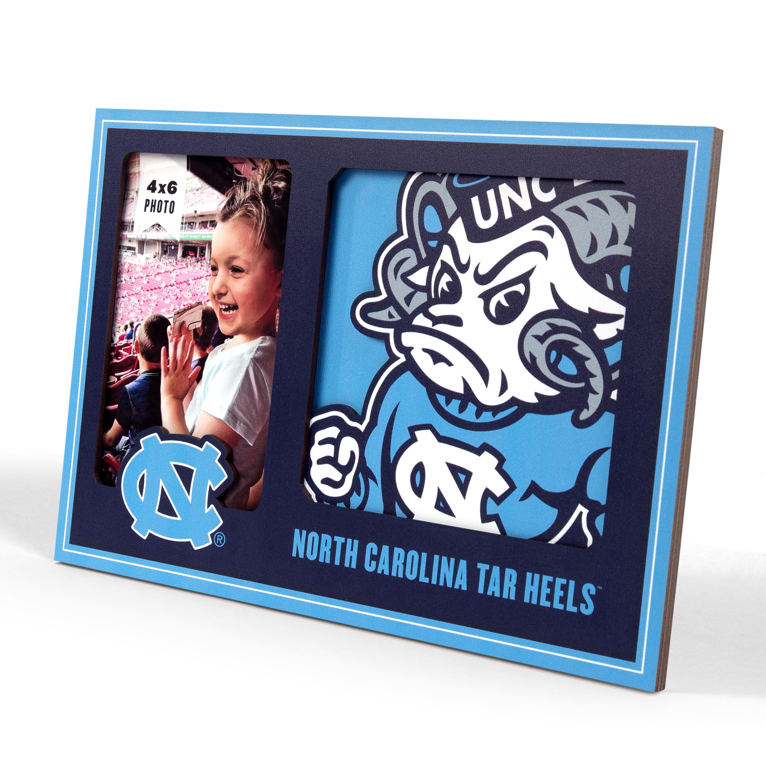 North Carolina Tar Heels 3D Logo Picture Frame