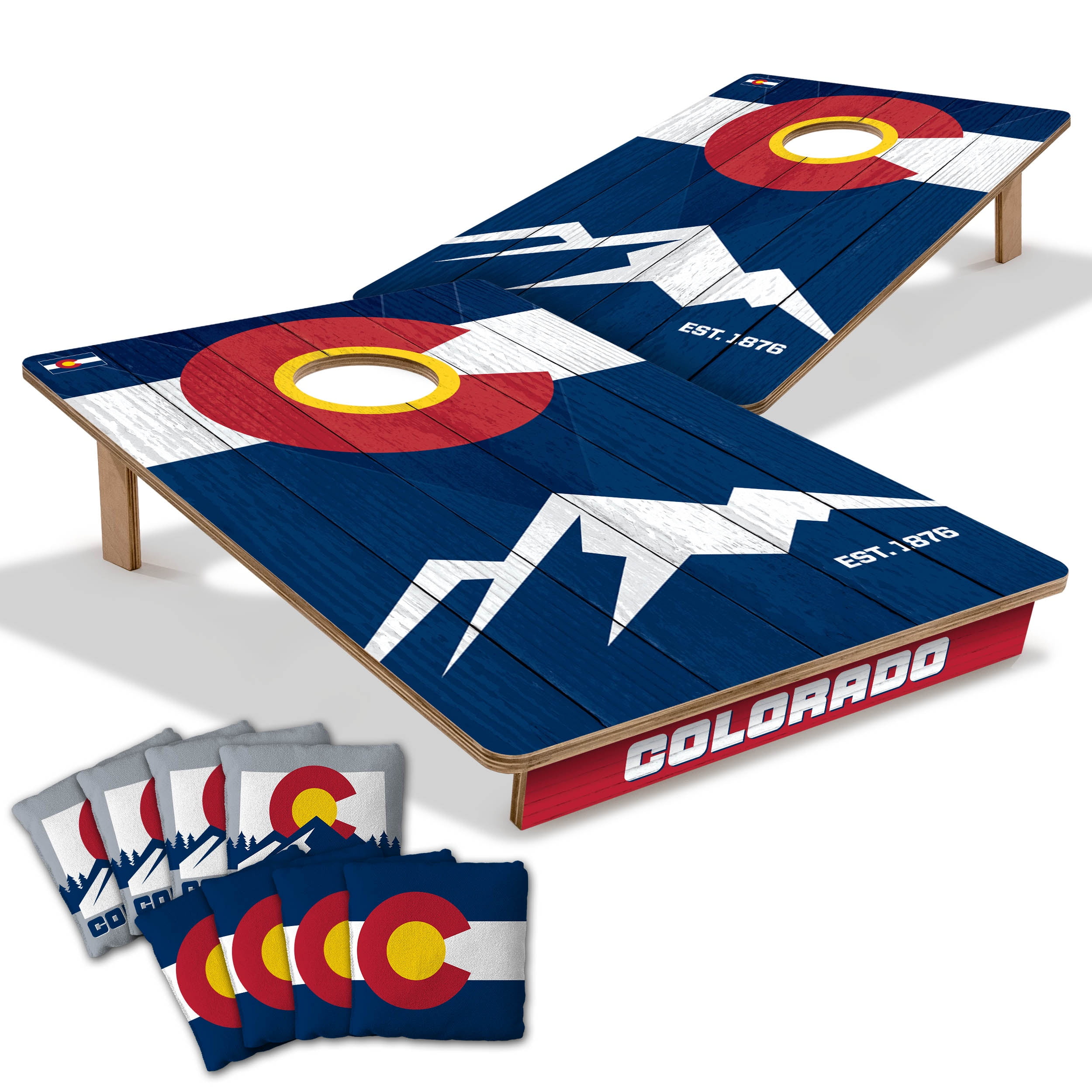 レジャー・ピクニック用品 Rec League 2' x 3' Colorado Cornhole Boards YouTheFan State of Colorado 2' x 3' Cornhole Game - Walmart.com