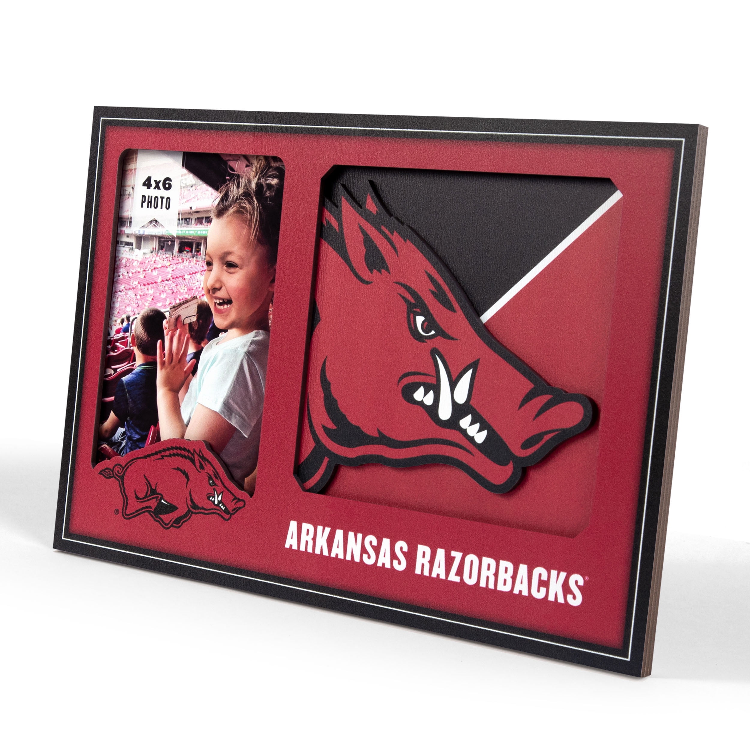 Arkansas Razorbacks 3D Logo Picture Frame
