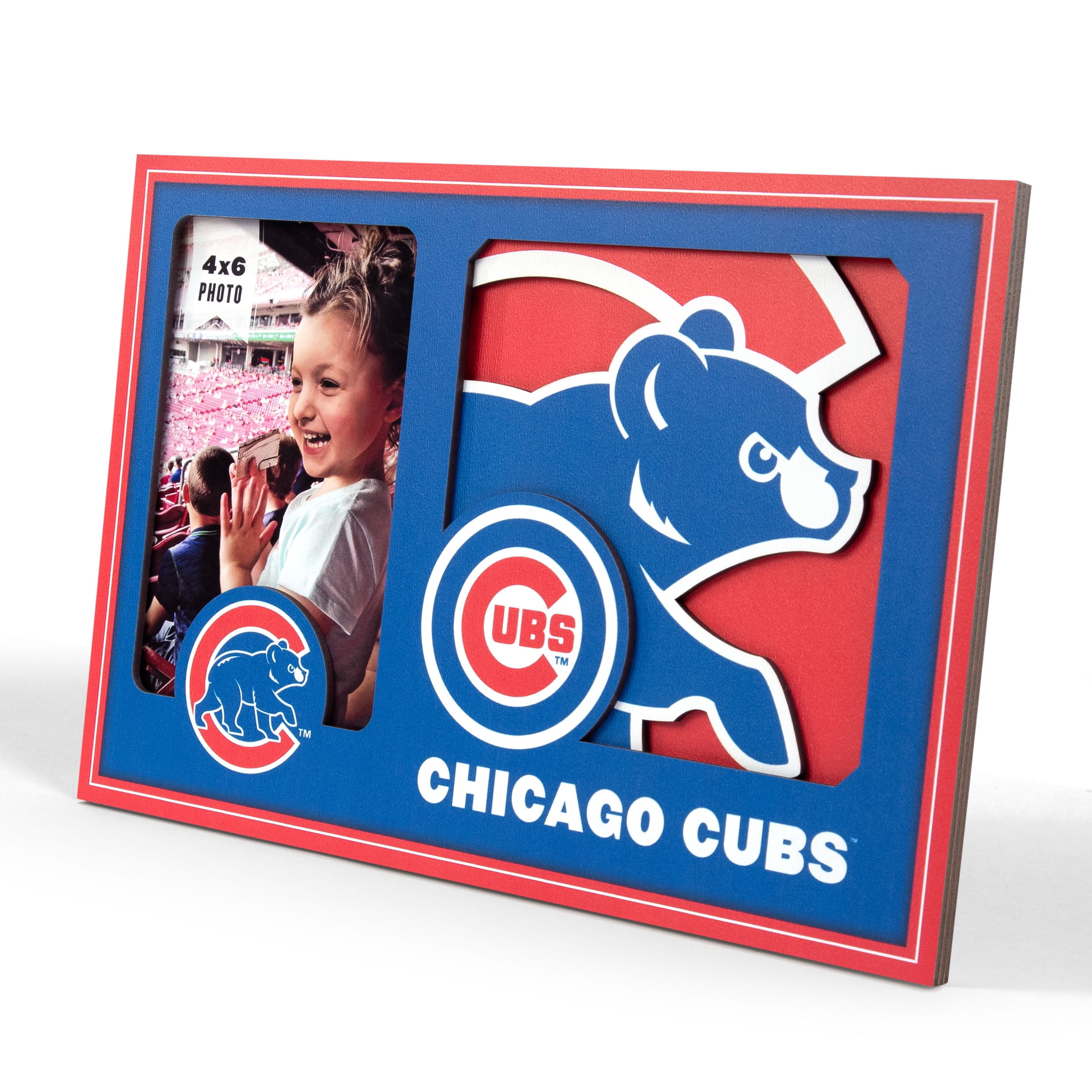 Chicago Cubs 3D Logo Picture Frame