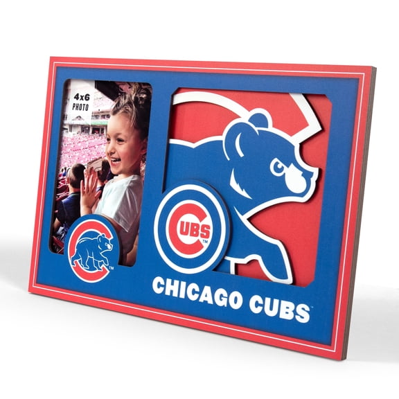 Chicago Cubs 3D Logo Picture Frame