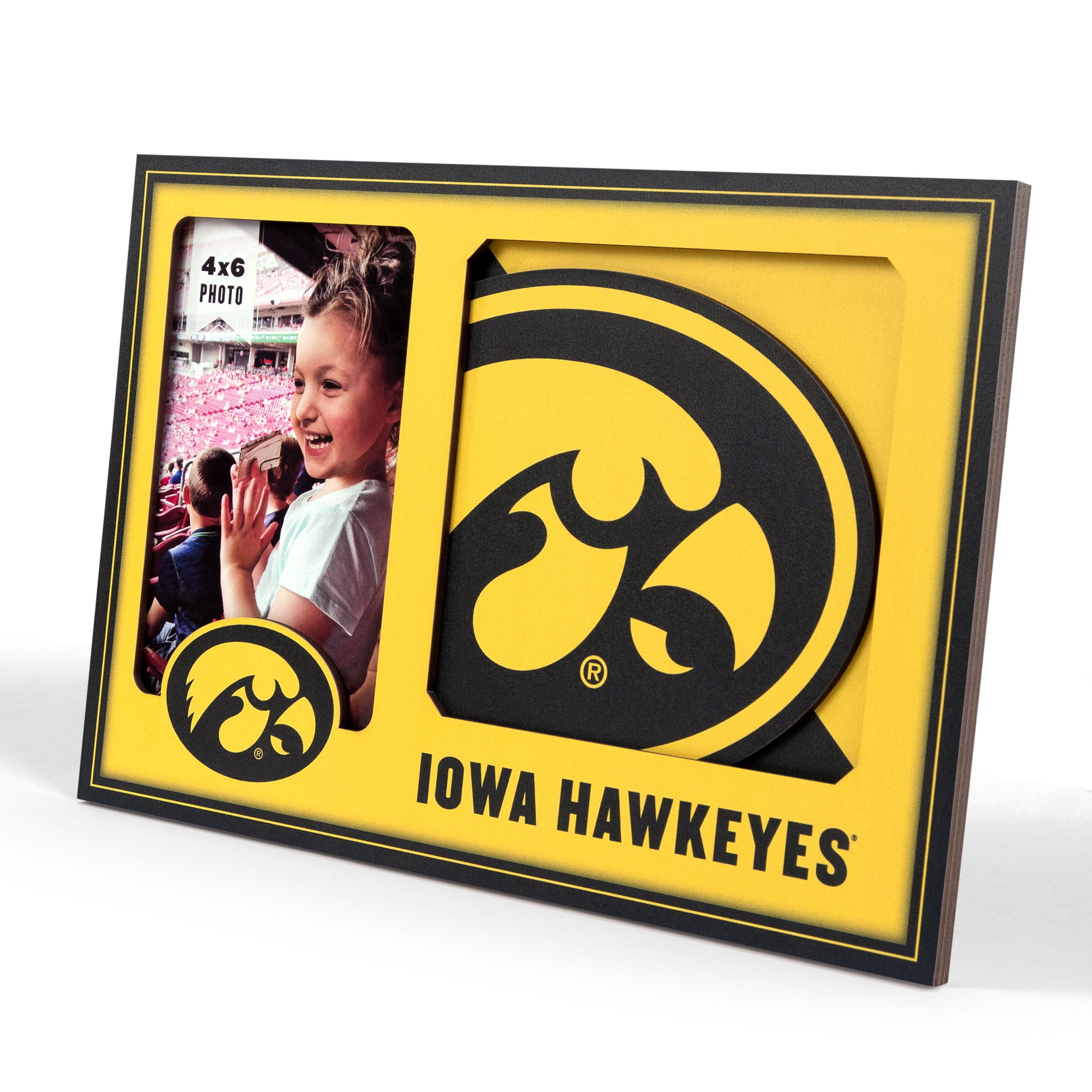 Iowa Hawkeyes 3D Logo Picture Frame