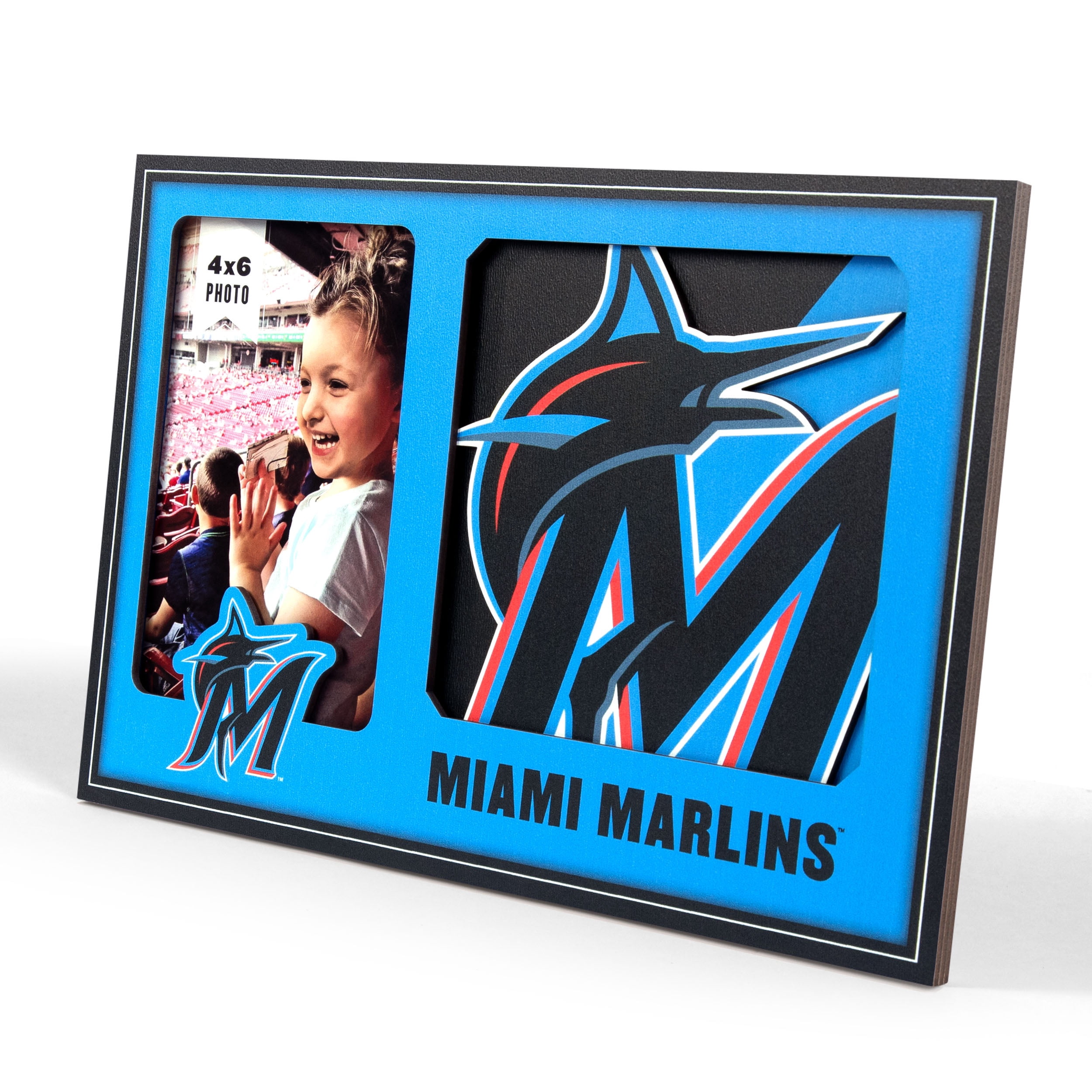 Miami Marlins 3D Logo Picture Frame