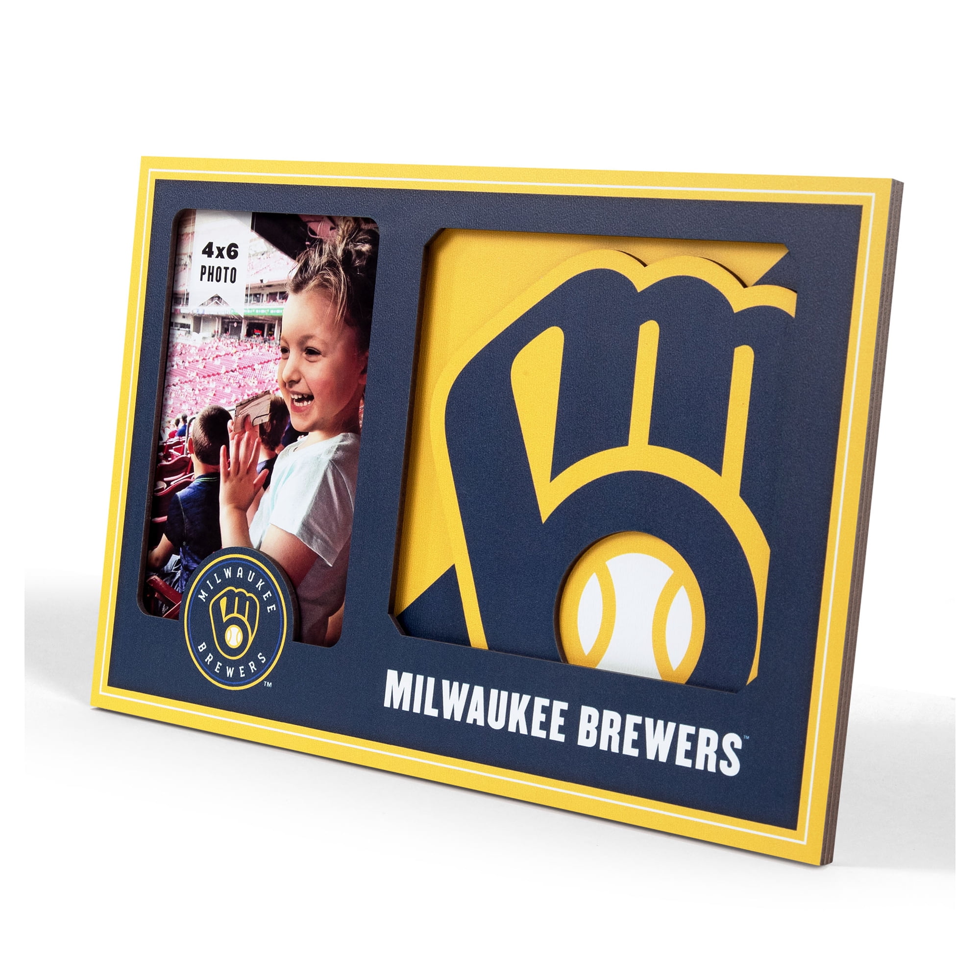 IDNA Milwaukee Brewers 3D Logo Series Picture Frame