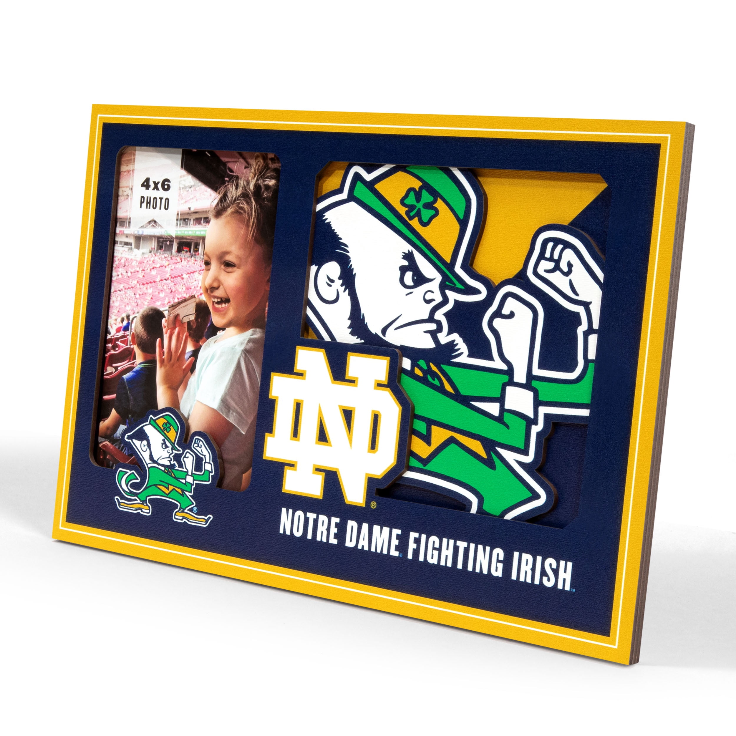 Notre Dame Fighting Irish 3D Logo Picture Frame