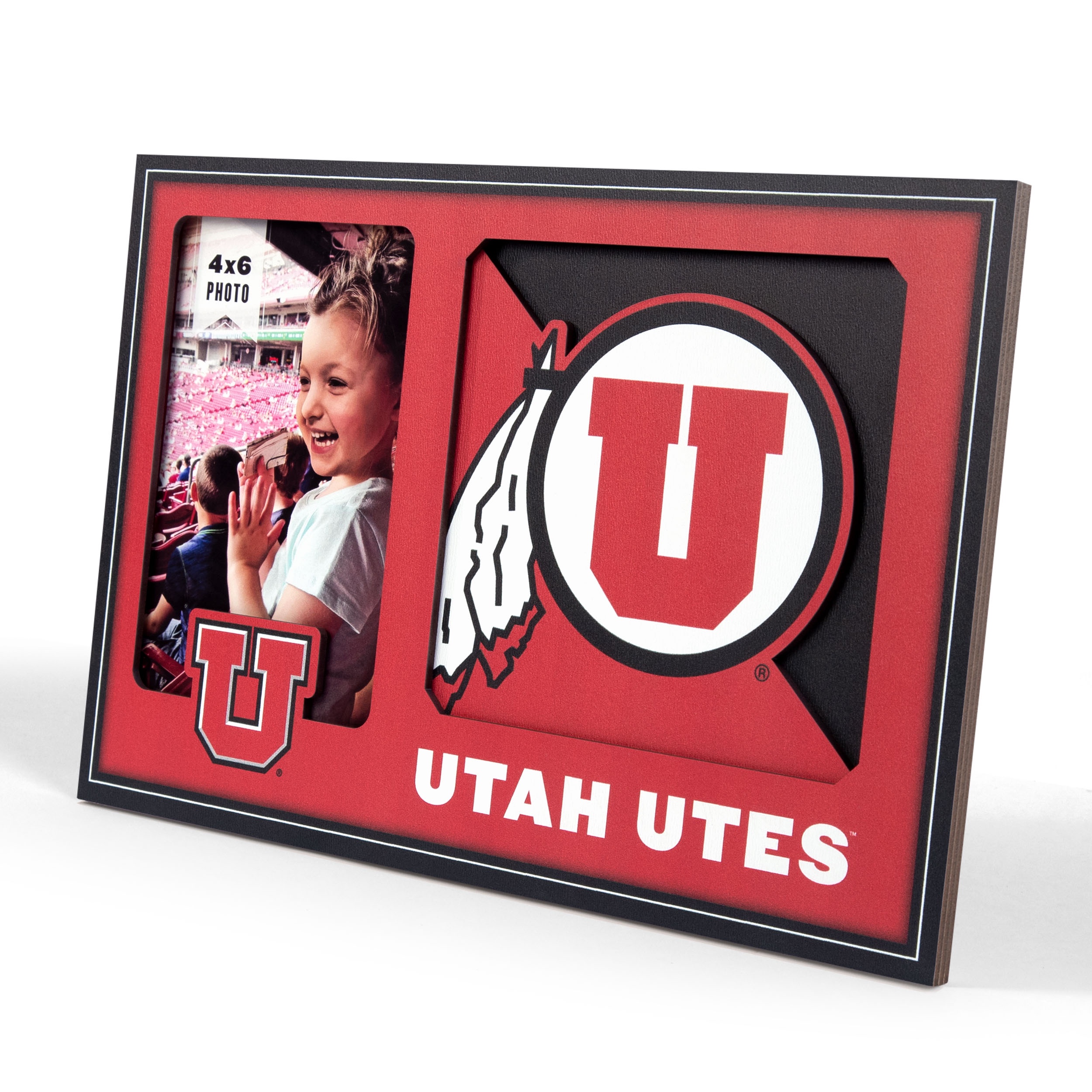 Utah Utes 3D Logo Picture Frame