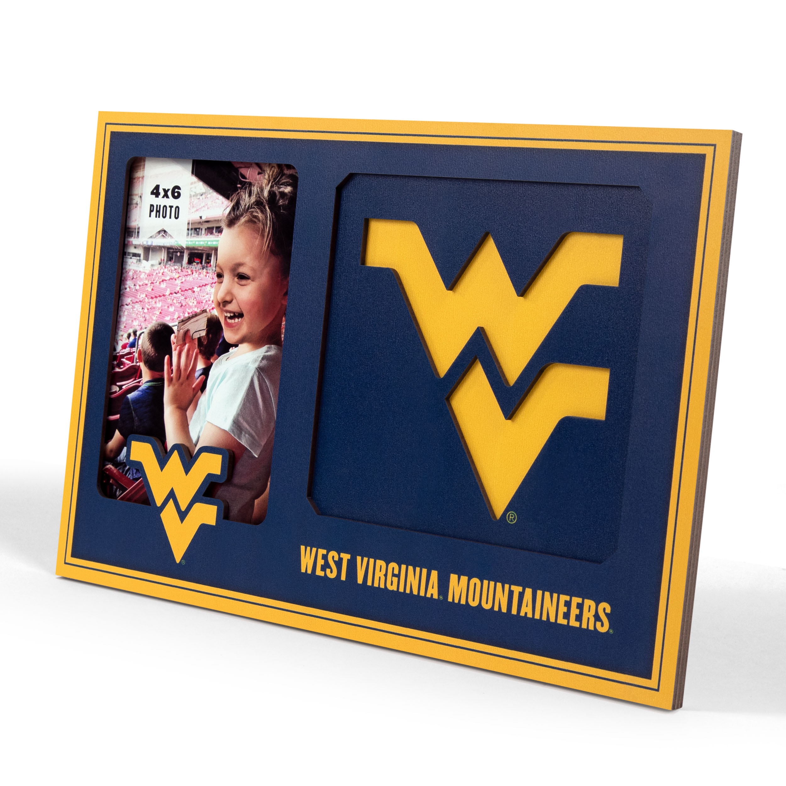 West Virginia Mountaineers 3D Logo Picture Frame