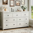 thumbnail image 1 of YouTrend 7 Drawer Dresser with Wood Grain, Modern Off-White/Beige Chests of Drawers Wood Adult Storage Cabinet for Bedroom Living Room Hallway, 1 of 11