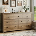 thumbnail image 1 of YouTrend 7 Drawer Dresser, Modern Brown Chests of Drawers Wood Adult Storage Cabinet for Bedroom Living Room Hallway, 1 of 11