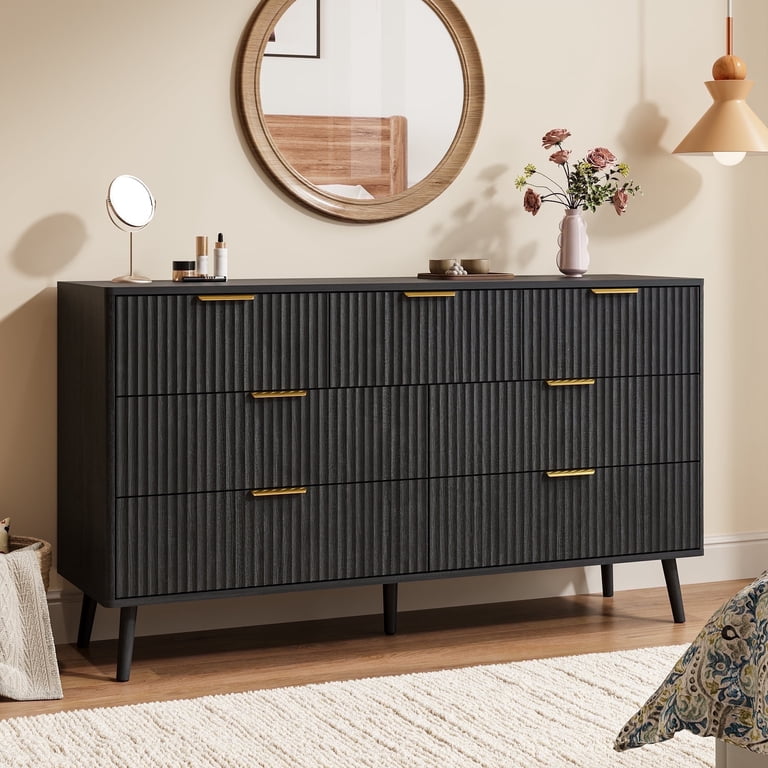 Youtrend Fluted 7 Drawers Dresser, 55.1" Wide Modern Chest of Drawers with Wood Foot, Dresser TV Stand Up to 65 Inch TV, Wood Drawer Organizer for Youtrend Fluted 7 Drawers Dresser, 55.1" Wide Modern Chest of Drawers with Wood Foot, Dresser TV Stand Up to 65 Inch TV, Wood Drawer Organizer for