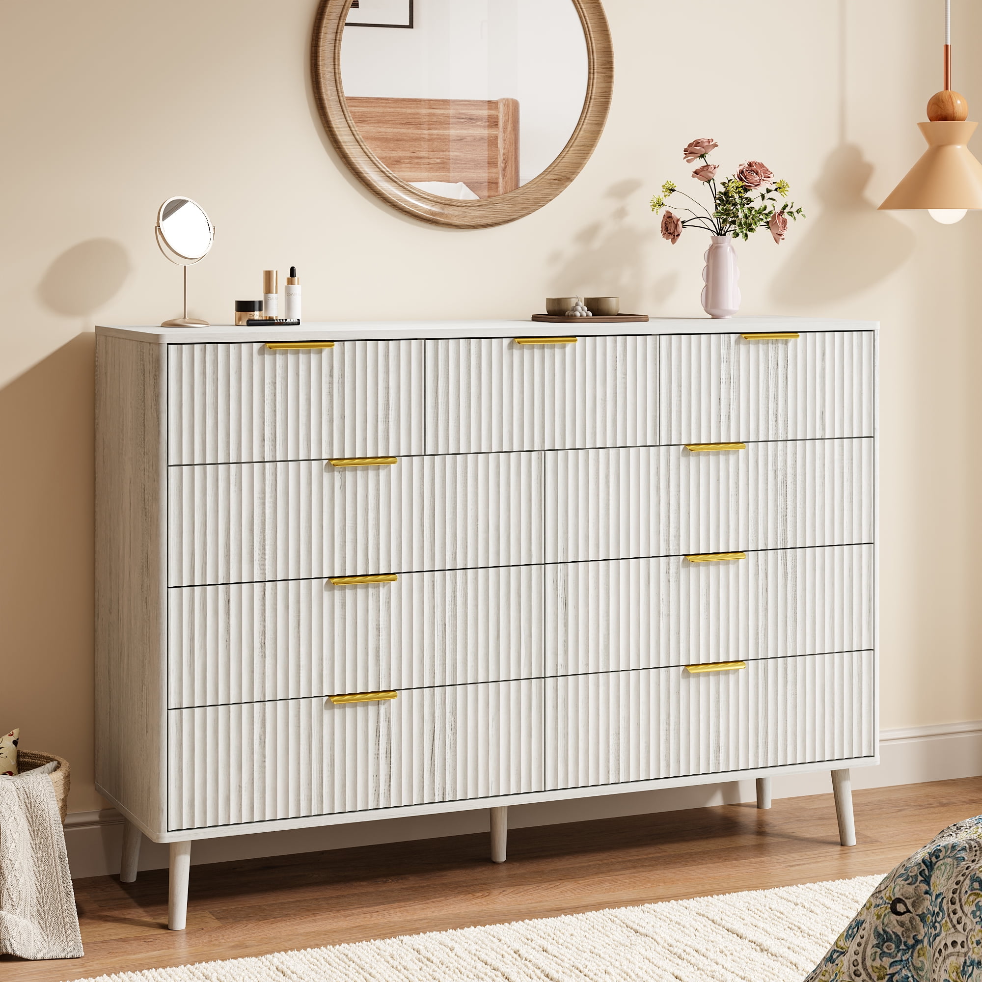 9 foot long dresser Philomath Aged Oak 9 Drawer Dresser