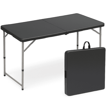 YouYeap 4 Foot Folding Table Black