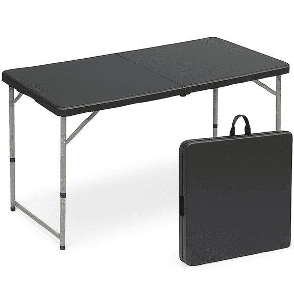 SUGIFT 4 Foot Folding Table Black