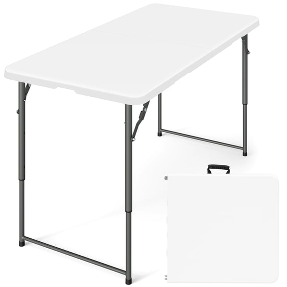 SUGIFT 4 Foot Folding Table White