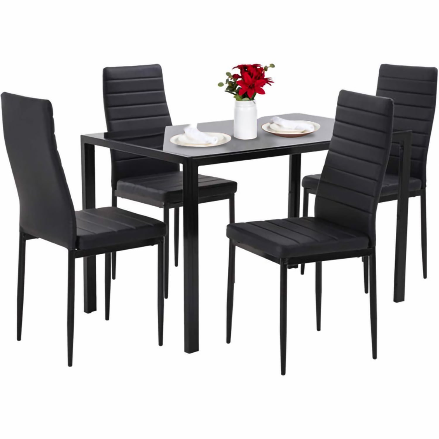 Monarch Specialties Kirsten 5 Piece Dining Table Set Walmart