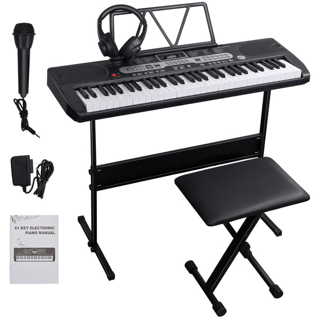 Programable Keyboard All Key Programable Redsmile 61 Key Portable Electric Piano Keyboard Set with Headphone ...