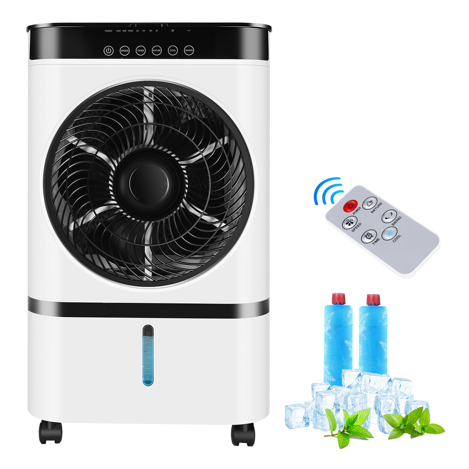 YouYeap Air Cooler Portable Evaporative Air Cooler Fan with Remote Control Casters Suitable for Home Office - image 1 of 9
